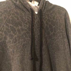 Subtle cheetah print gray hoodie Maurice’s